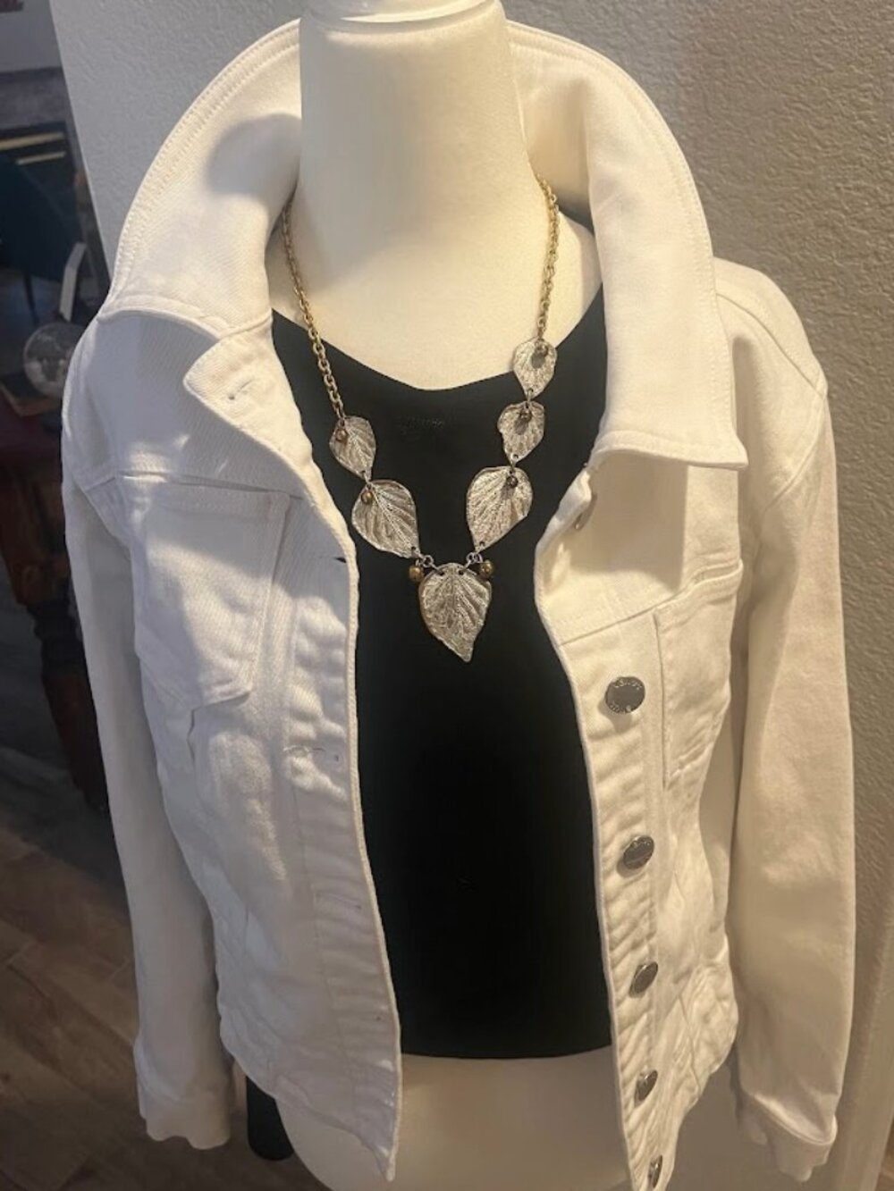 White Denim Jean Jacket - Venus